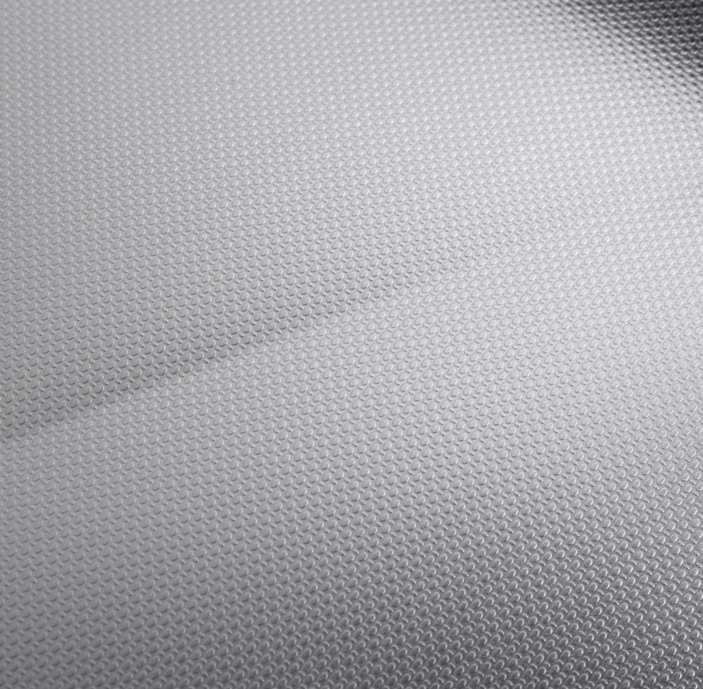 Close-up of the embossed surface of a SUMO kitchen sink
