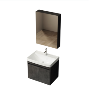 SUMO SVC-05 waterproof PVC vanity cabinet with basin in Smokey Grey