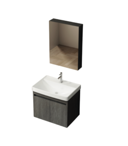 SUMO SVC-02 waterproof PVC vanity cabinet with basin in Grey Brownish